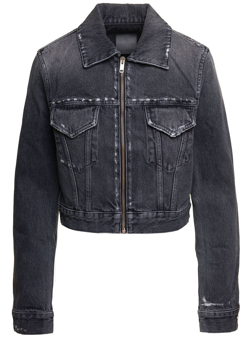 ジャケット GIVENCHY FW23 CROPPED FITTED DENIM (BW00K4 5Y5N001) Givenchy Cropped fitted denim available on Gaudenzi Boutique