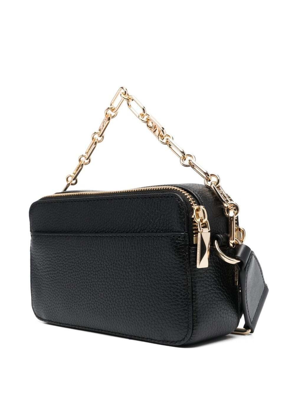 Michael michael kors Black jet set crossbody bag with chain in