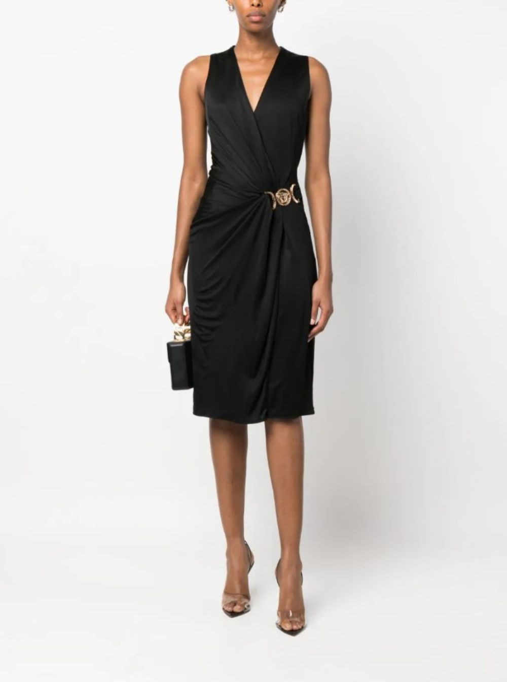 ワンピース VERSACE FW23 JERSEY SLEEVELESS DRESS (10116341A005721B000) Versace Jersey sleeveless dress available on Gaudenzi