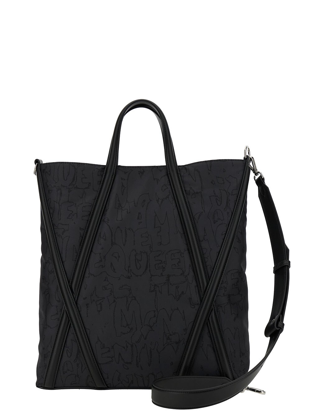 Alexander mcqueen 'the harness' black tote bag with logo detail in nylon  man available on Gaudenzi Boutique - 129418