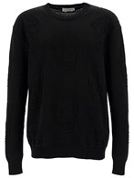 Alexander mcqueen Black sweater with tonal skull