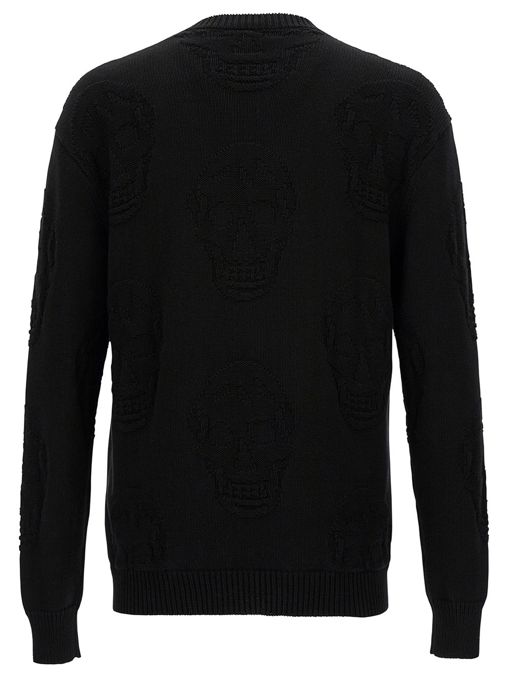 Alexander mcqueen Black sweater with tonal skull