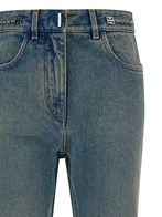 デニム・ジーパン GIVENCHY Woman Jeans Blue BW51145Y9N 420 Boot cut pants in denim with chain details in - medium blue