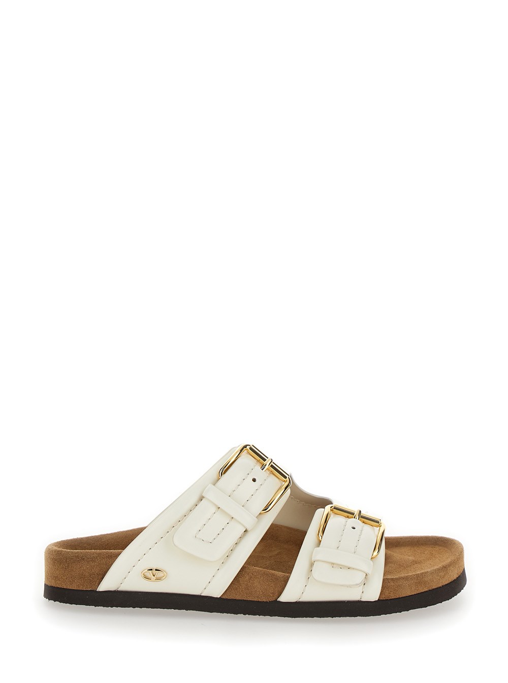 サンダル・ミュール VALENTINO 'Fussfriend' Slide with Buckles in Leather Woman Valentino garavani 'fussfriend' slide with buckles in