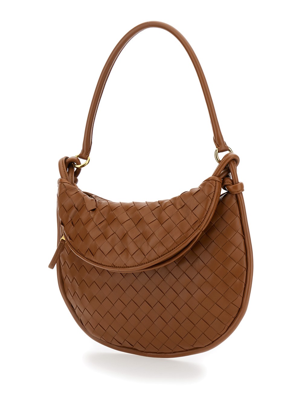 Bottega veneta 'gemelli medium' light brown hobo shoulder