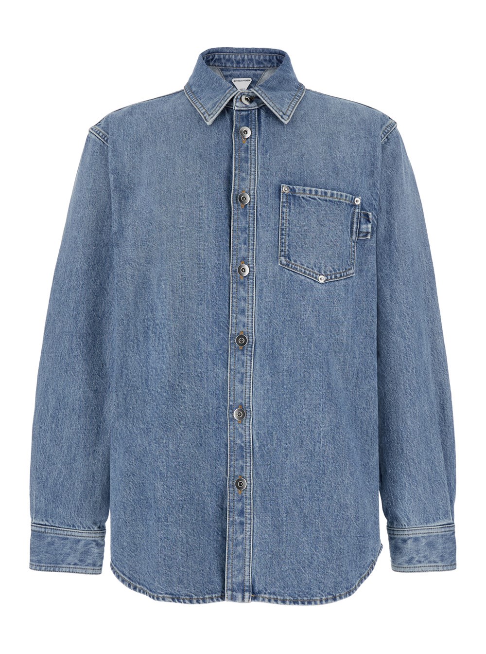 Bottega veneta Light blue oversized shirt with patch pocket Bottega veneta Light blue oversized shirt with patch pocket