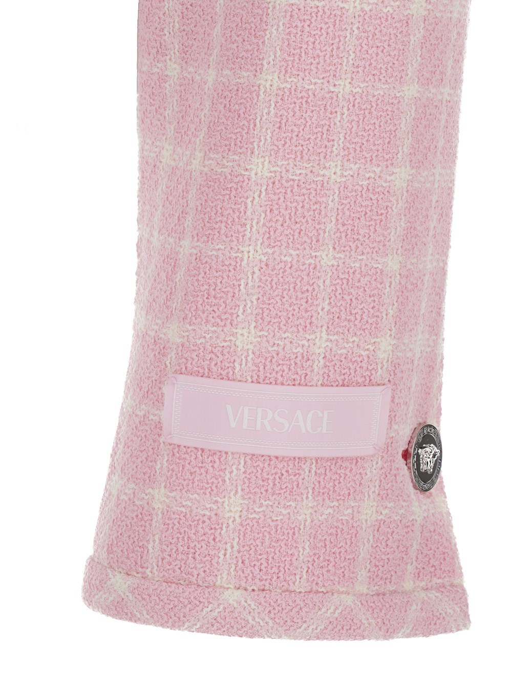 【関税＆送料込み】Versace Pink Checked Tweed Jacket With M 23497670_53577176_600.jpg