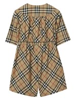Burberry kids 'gigi' beige rompers with check motif in