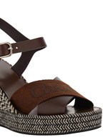 Chloé 'piia' brown espadrillas sandals with wedge in leather