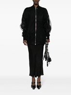 Rick owens Black jacket with tulle design in technical