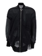 【関税&送料込み】Rick Owens Black Jacket With Tulle Desig Rick owens Black jacket with tulle design in technical