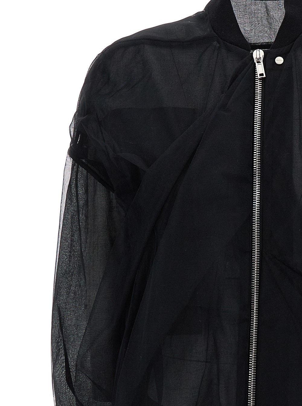 【関税＆送料込み】Rick Owens Black Jacket With Tulle Desig Rick owens Black jacket with tulle design in technical