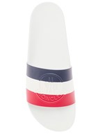 Moncler 'basile' white slide with logo in rubber man