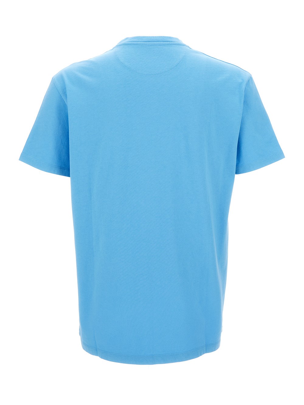 Valentino Light blue crewneck t-shirt with logo print in