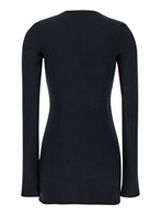ワンピース THE ATTICO FW24 BIG ZIP MINI DRESS (248WCA312E 100) The Attico zip-up Virgin Wool Minidress | Black | FARFETCH