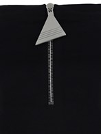 The attico Black bustier dress with decorative zip in tech