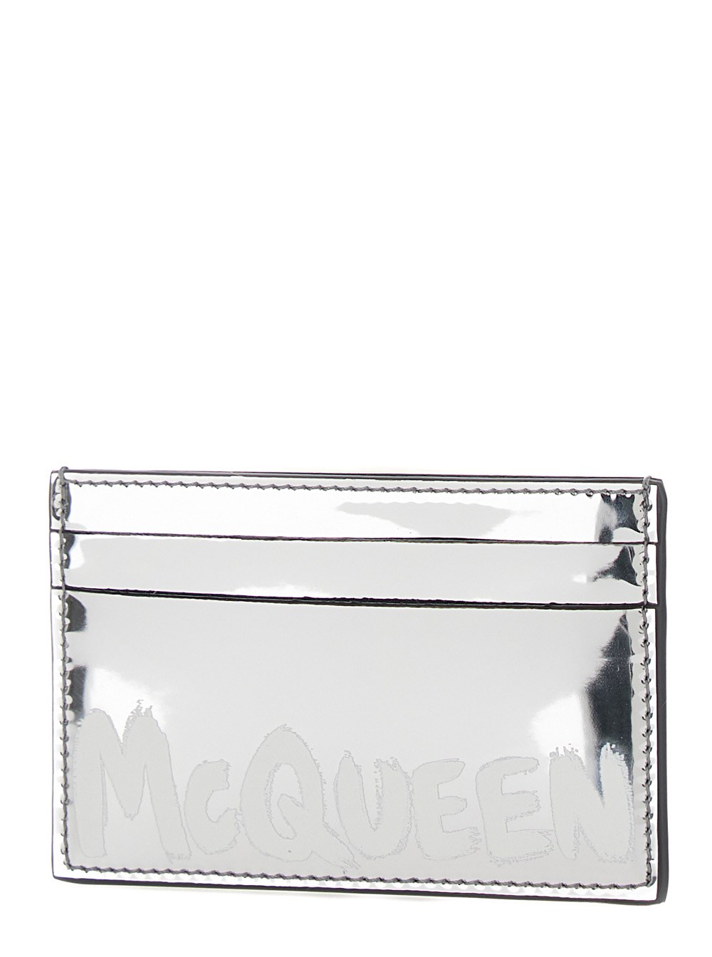 財布・小物その他 ALEXANDER MCQUEEN Silver Leather Card Holder Alexander McQueen Silver leather card holder - Bags