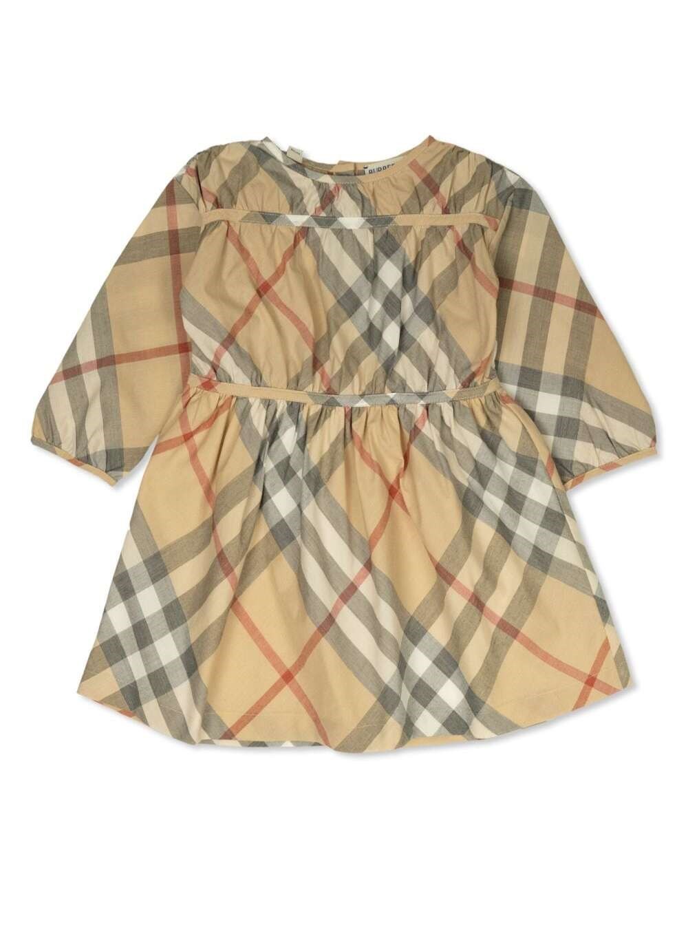 Burberry kids Beige dress with check motif in cotton baby available on  Gaudenzi Boutique - 139920
