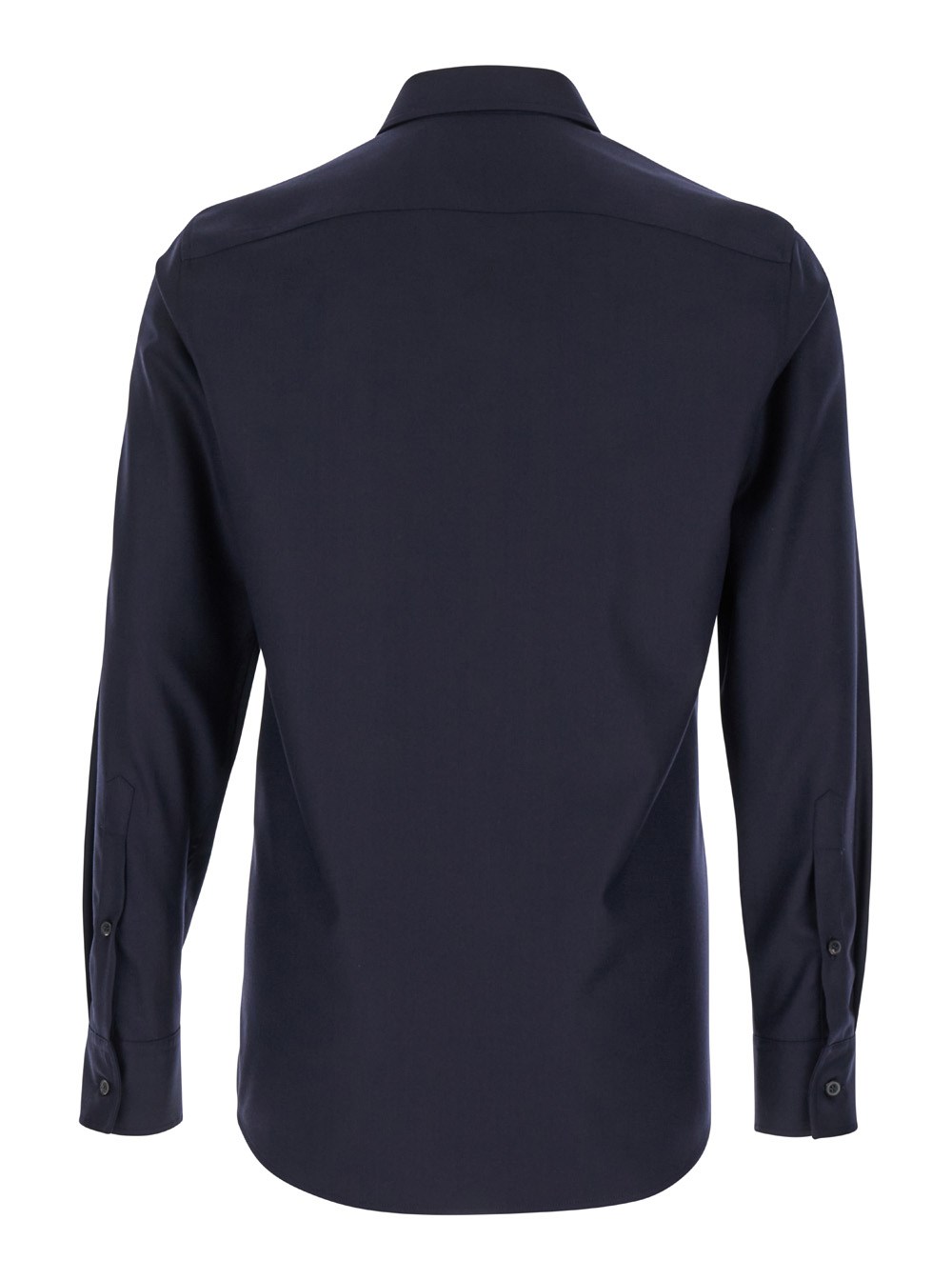 Tシャツ・カットソー VALENTINO Blue Shirt with Classic Collar in Wool Blend Man Valentino Blue shirt with classic collar in wool blend man