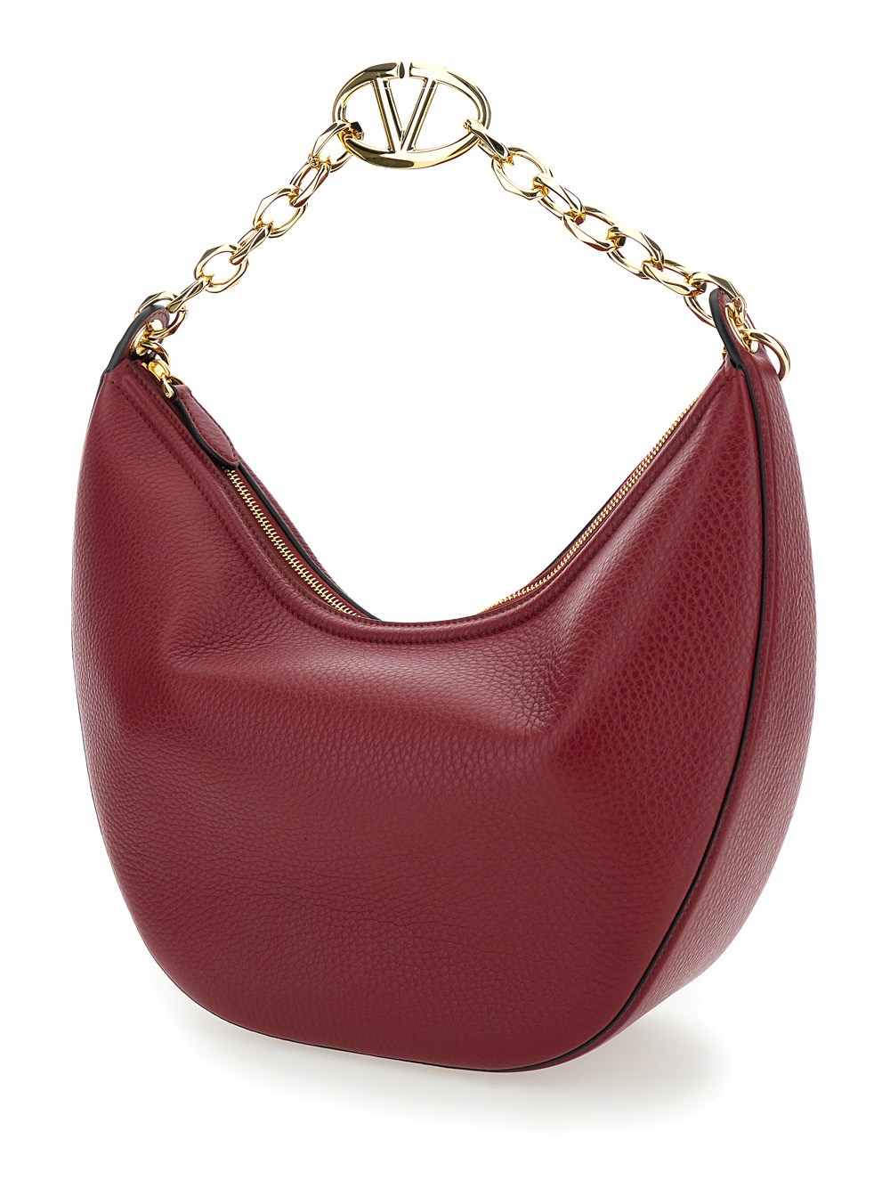 ショルダーバッグ・ポシェット Valentino Garavani Vlogo Moon Medium Grainy Leather Hobo Bag Valentino Garavani VLogo Moon Medium Grainy Calfskin Hobo
