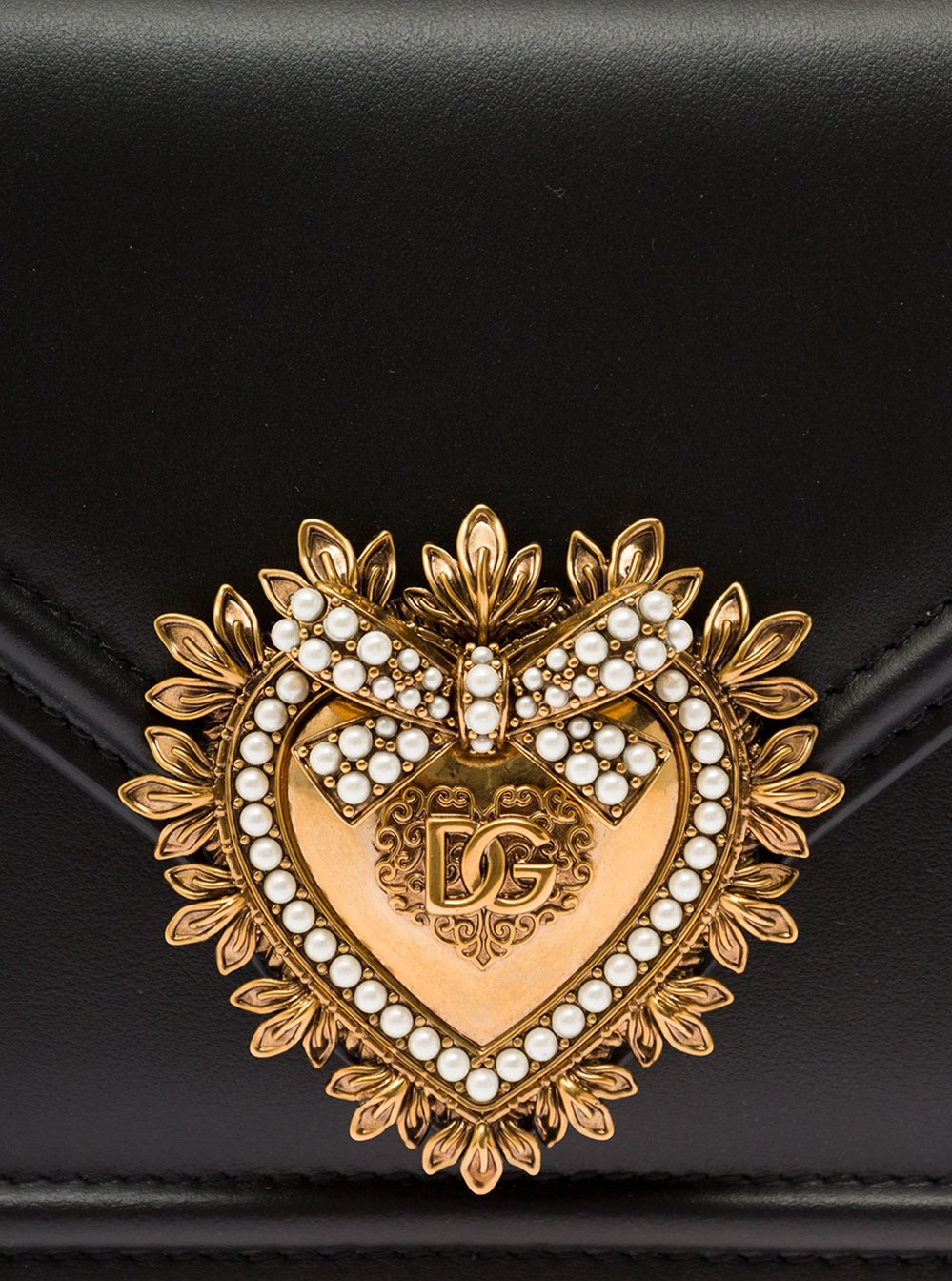 Dolce e gabbana 'mini devotion' black handbag with logo Dolce e gabbana 'mini devotion' black handbag with logo