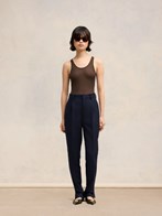 パンツ AMI PARIS WOOL CIGARETTE TROUSERS AMI PARIS Cigarette Fit Wool Canvas Pants AMI
