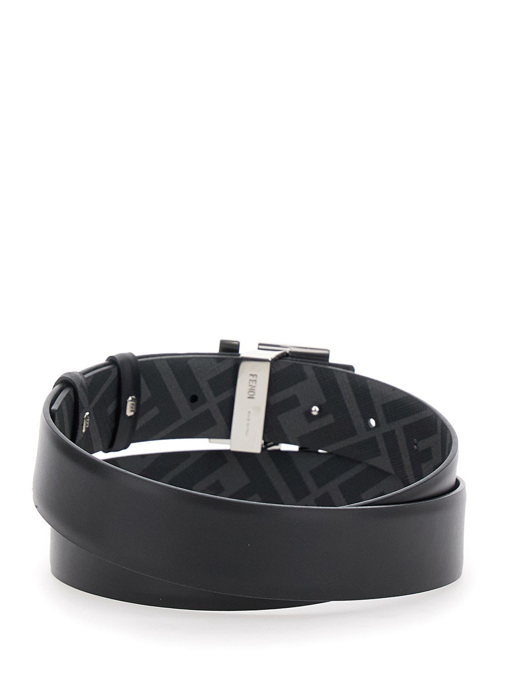 FENDI｜BELTS (Squared FF leather belt (8C0648 AQ1J F1N1Y FF Belt Leather Brown | Fendi