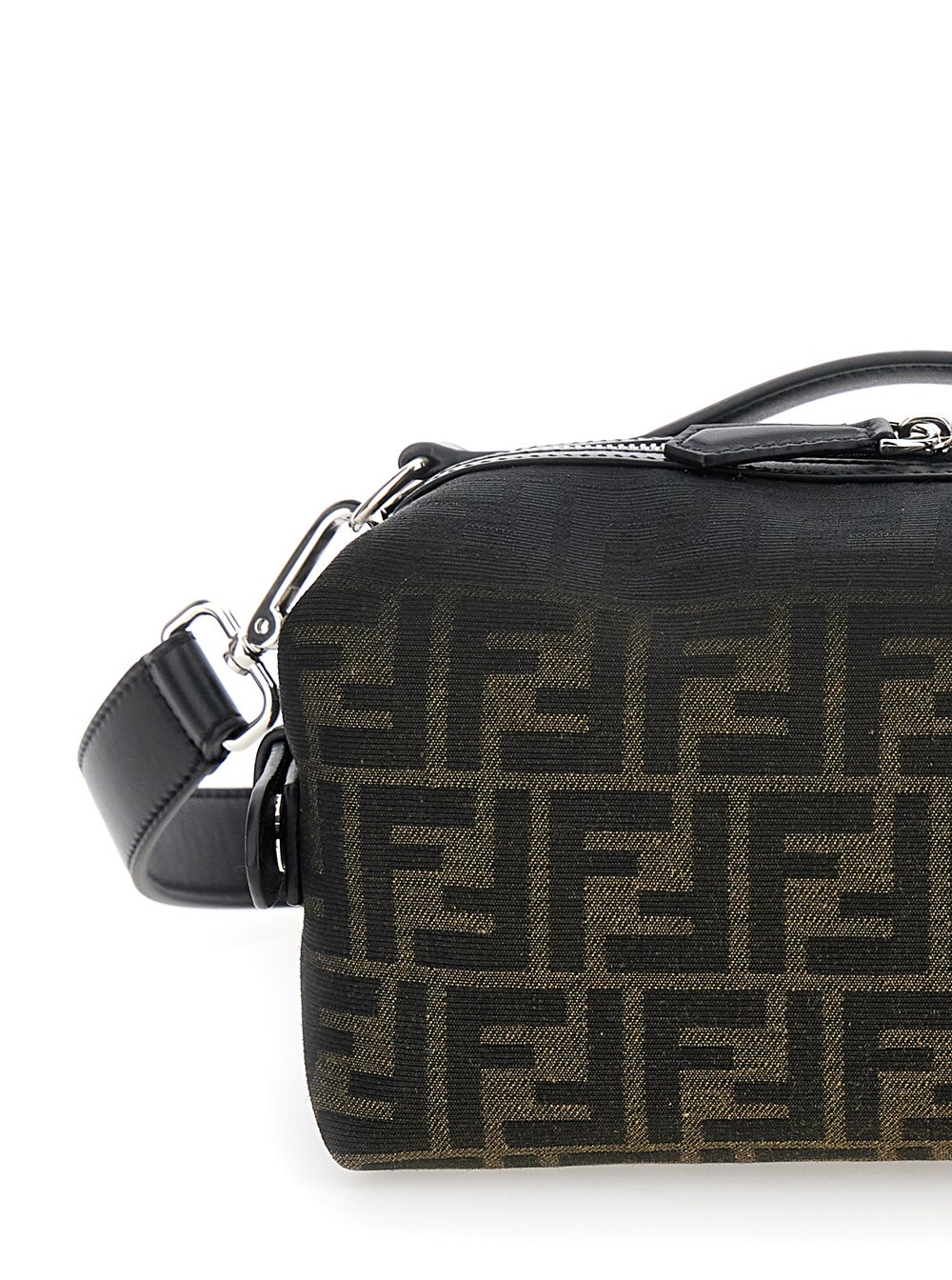FENDI FENDI BROWN SHOULDER BAG `SIESTA SMALL` バッグ ロゴ Fendi 'siesta' brown small handbag with removable shoulder