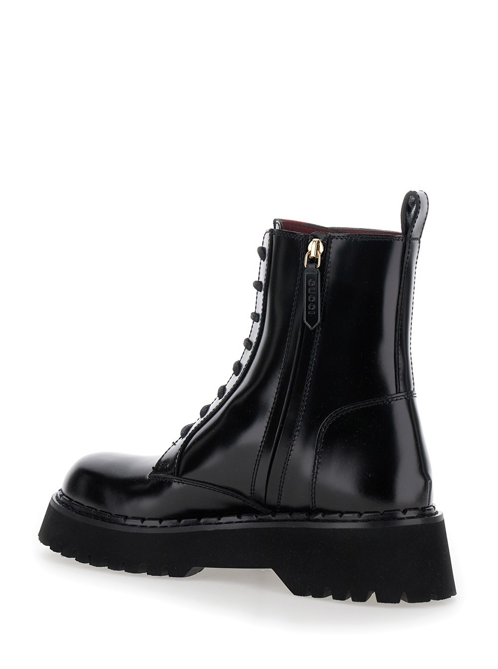 ブーツその他 GUCCI ANKLE BOOT WITH WEB DETAIL Gucci Boots With Web Detail Black | Ankle Boot