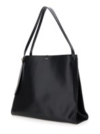 Coperni 'belt' black tote bag with logo detail in leather