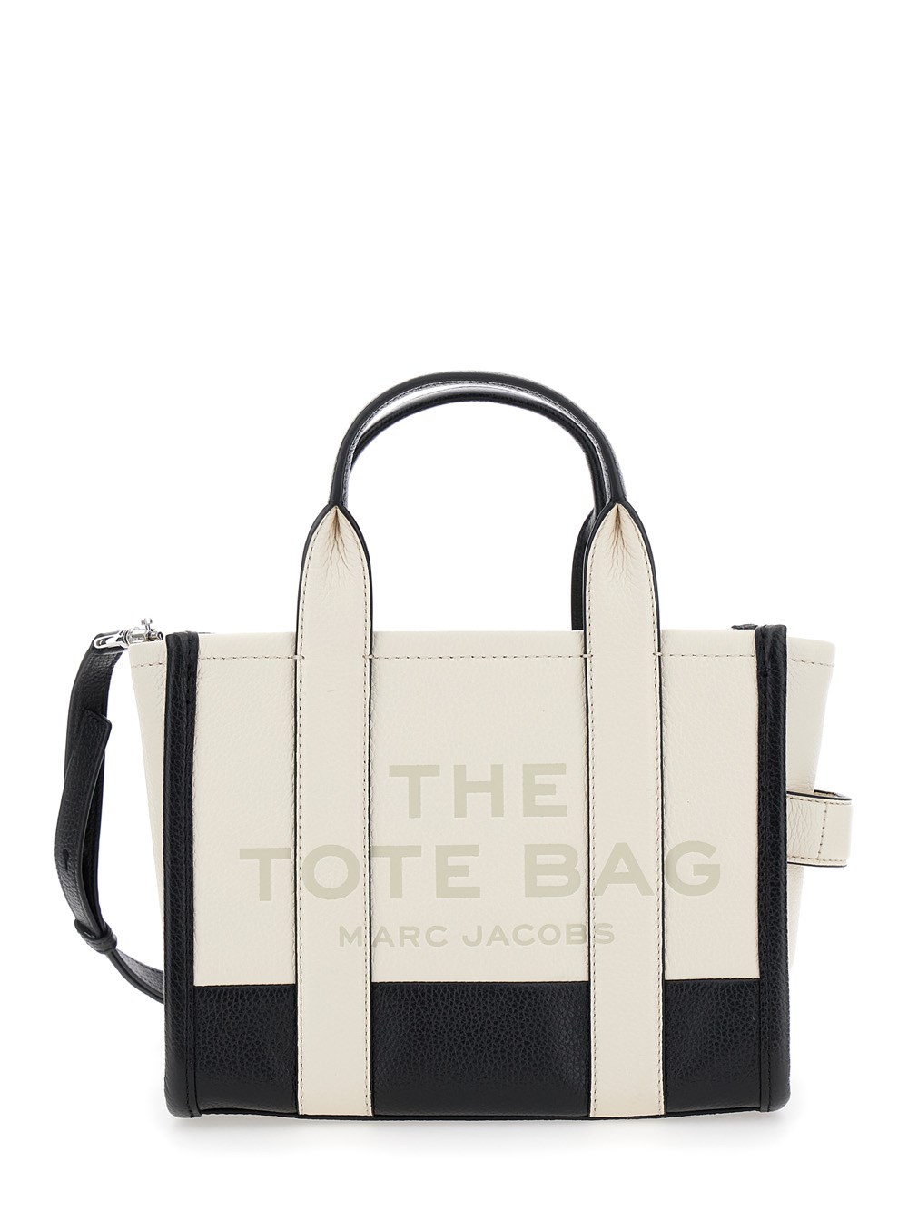 MARC JACOBS THE TOTE BAG ホワイト/ブラック Marc Jacobs tote bag black / white logo canvas mini hand bag