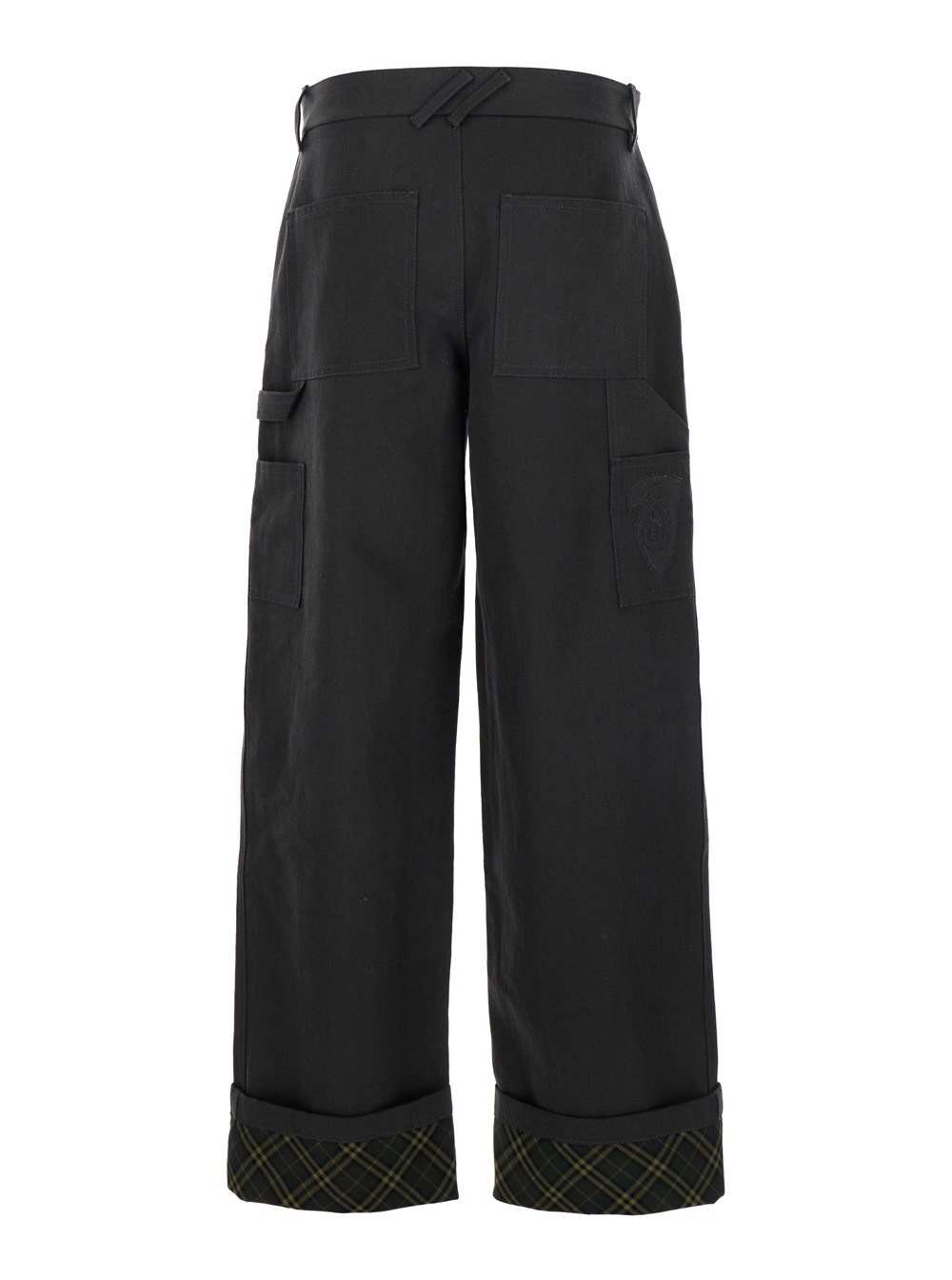 Burberry Black pants with logo embroidery on the side and