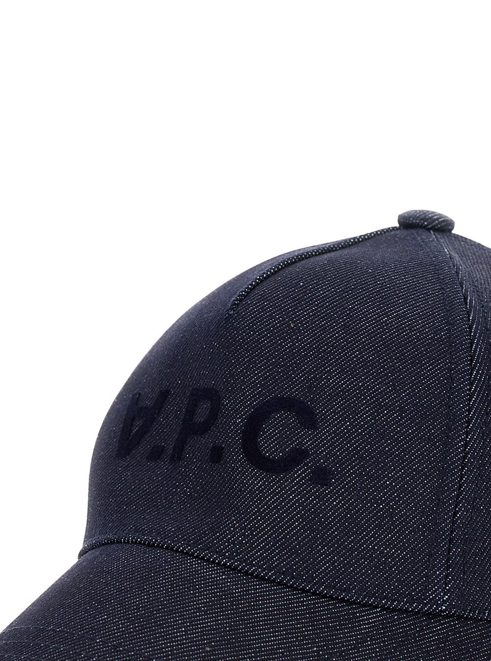 A.p.c. 'eden' blue baseball cap with embroidery in denim man