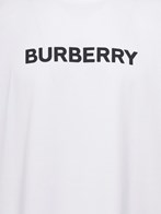 Burberry White t-shirt with logo burberry in cotton man