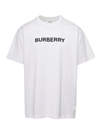 Burberry White t-shirt with logo burberry in cotton man