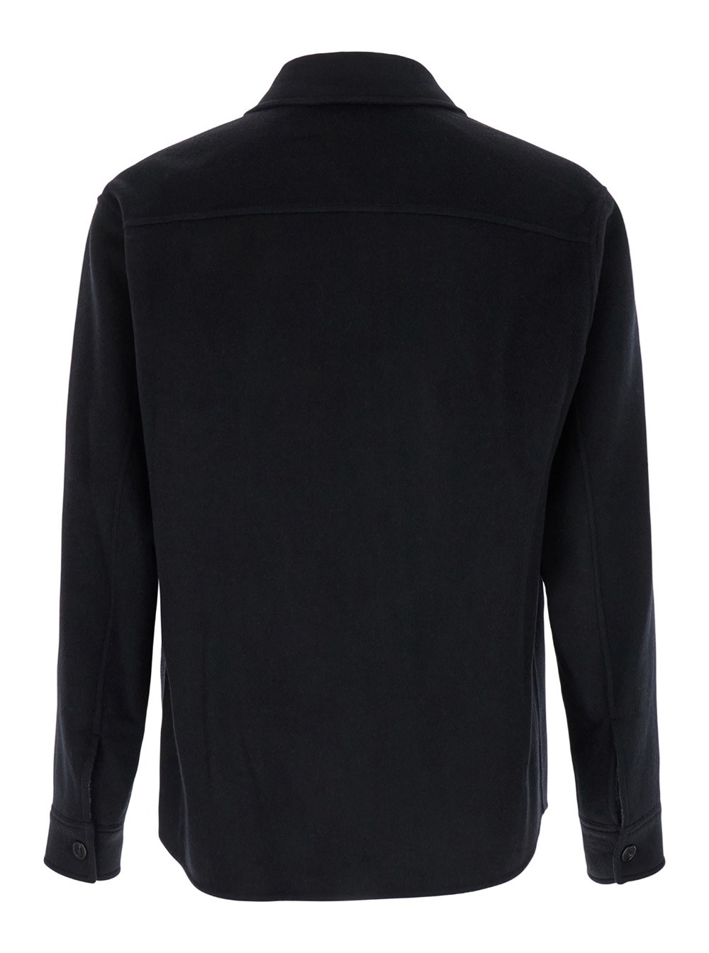 Theory Black jacket with collar and zip closure in tech fabric man