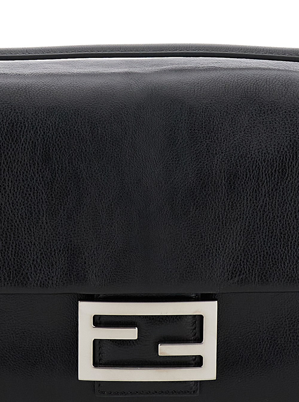 Fendi 'baguette chain large' black crossbody bag with ff