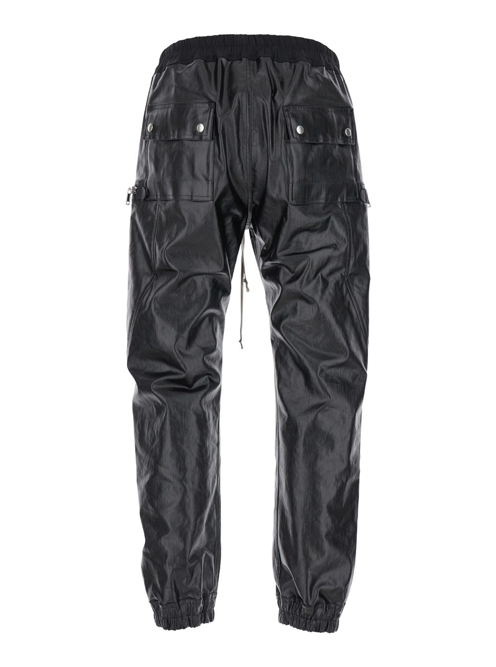 Rick owens 'bauhaus' black cargo pants with oversized drawstring