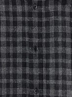 Tonywack Black shirt with check motif in wool blend man available