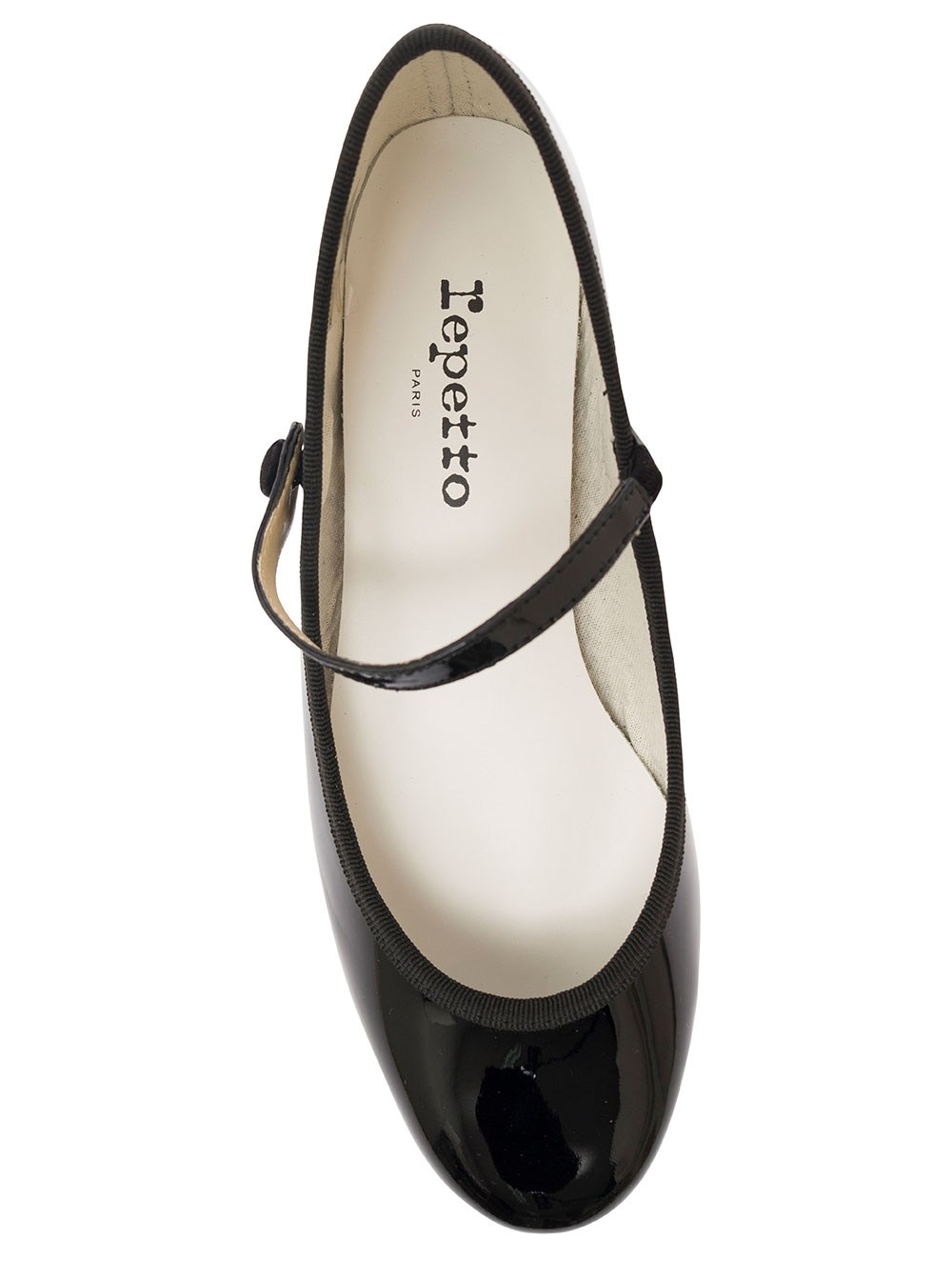 Repetto 'rose' black mary janes with strap in patent leather