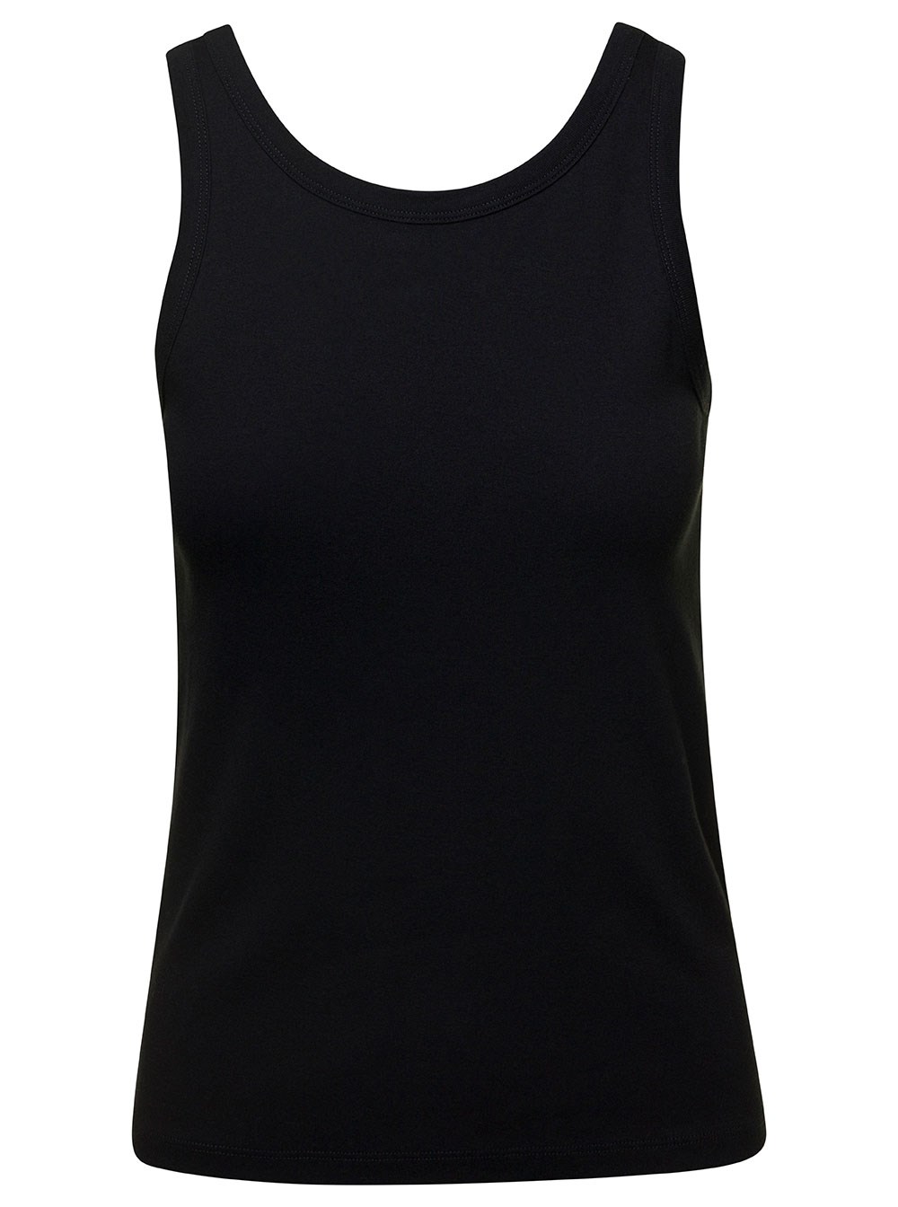 The row 'frankie' black tank top in cotton woman available