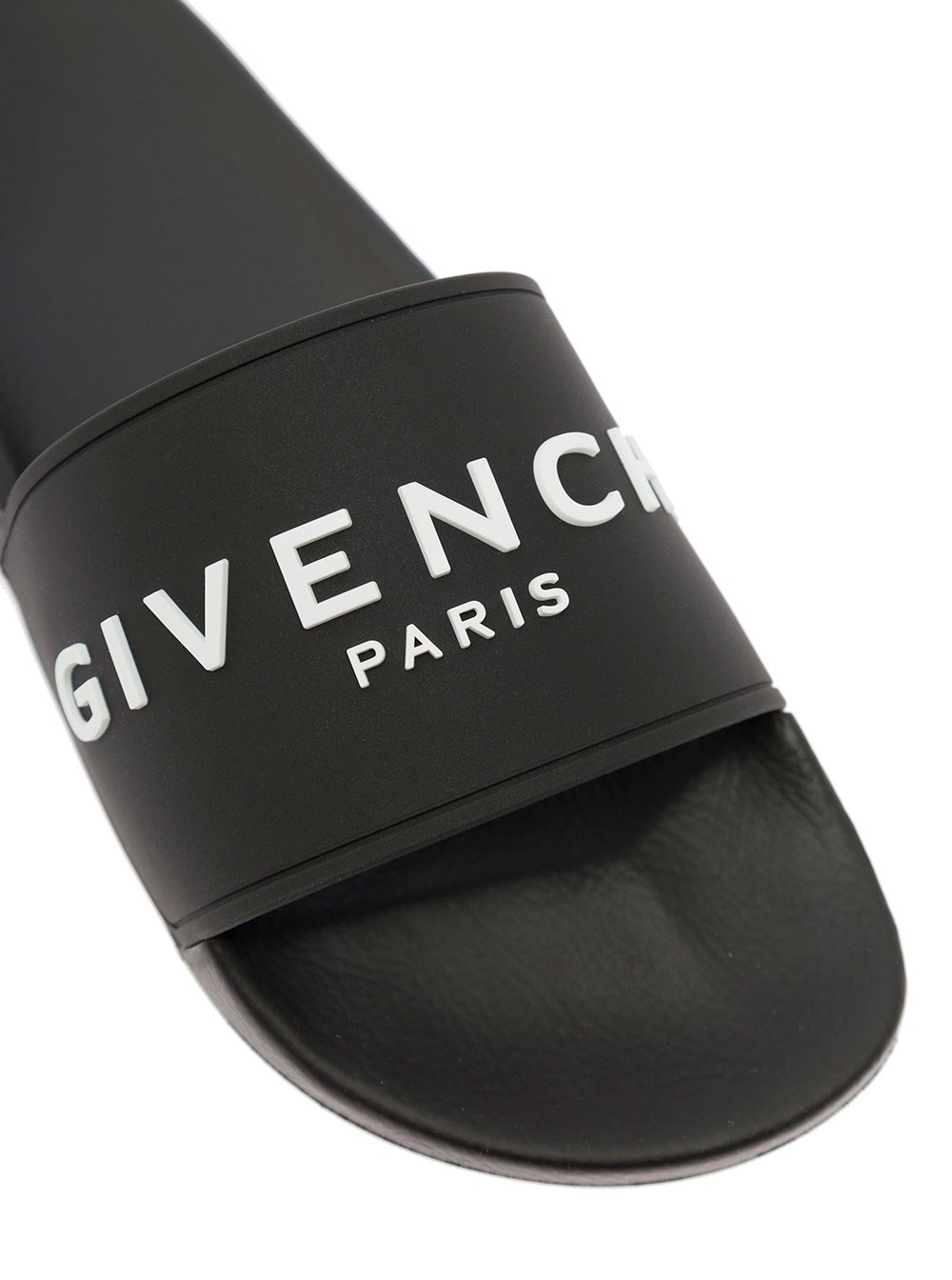 サンダル GIVENCHY Black Flat Slides with Logo in Polyurethane Man Givenchy Black flat slides with logo in polyurethane man