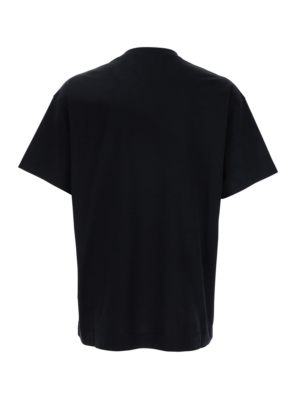 Givenchy Black crewneck t-shirt with embossed logo on front