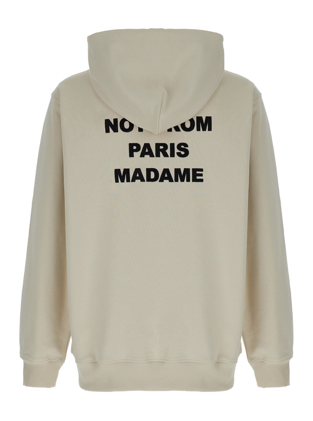 パーカー・フーディ DROLE DE MONSIEUR Men Hoodies SW148 CO127MT Beige Mastic Cotton Slogan Hoodie