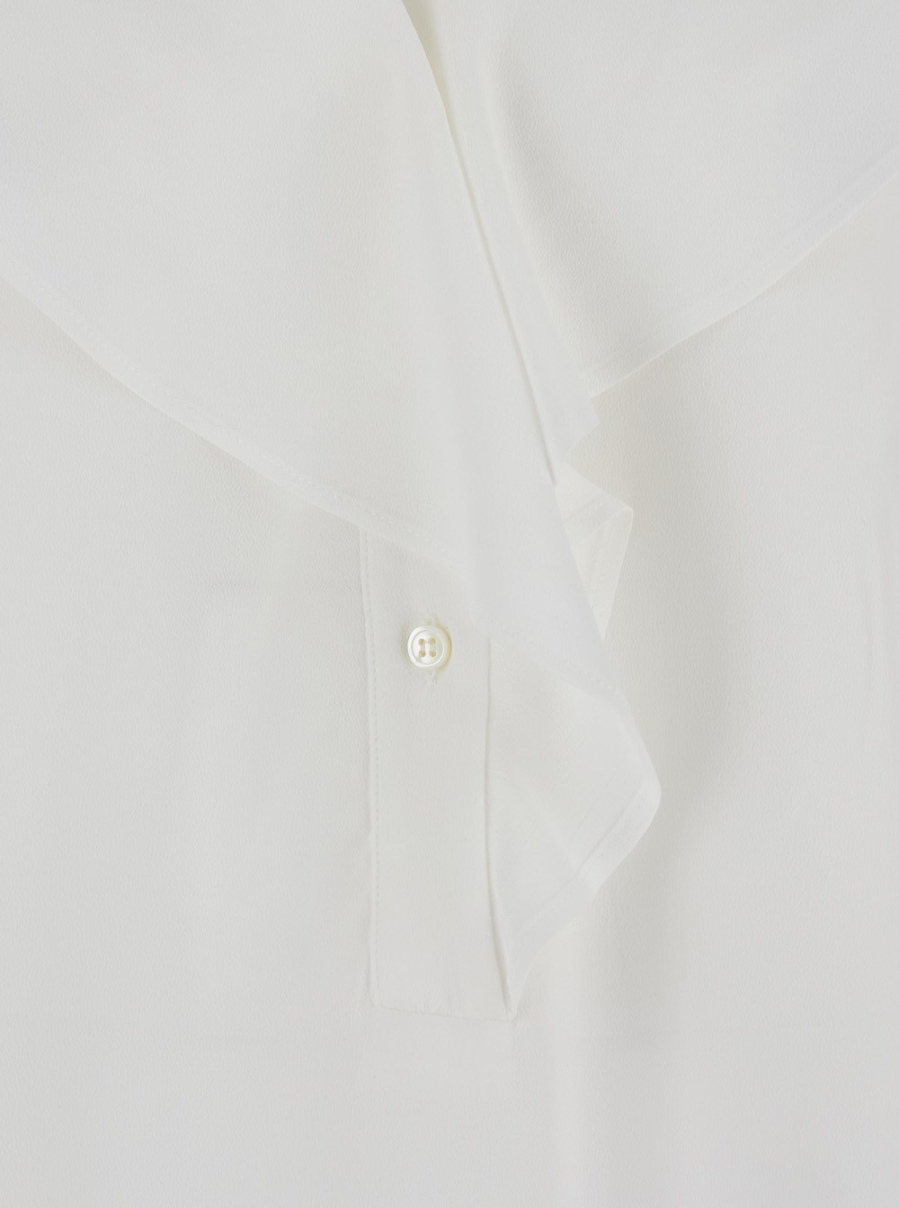 Plain White shirt with volant in lightweight fabric woman