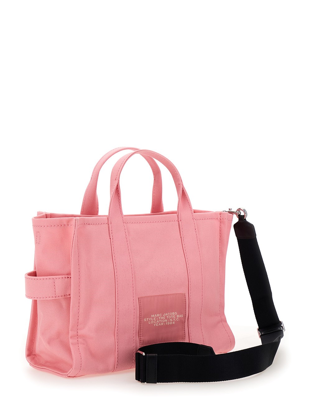 Marc jacobs 'the medium tote bag' pink handbag with logo on