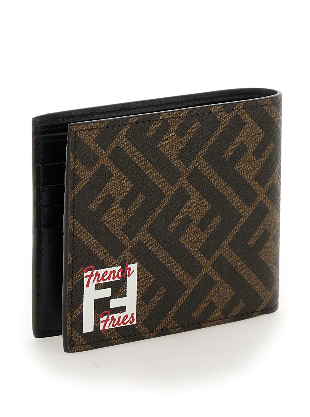 折りたたみ財布 Fendi Dark Brown Leather Selleria Wallet Fendi Brown Selleria Compact Tri-Fold Wallet | Yoogi's Closet