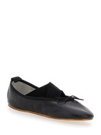 Repetto 'gianna' black ballet flats with elastic bands in leather