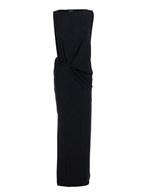 Jacquemus 'la robe peplo' black long dress with square neck