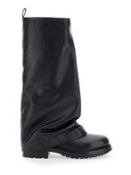 Strategia 'ranger' black leather boots woman available on